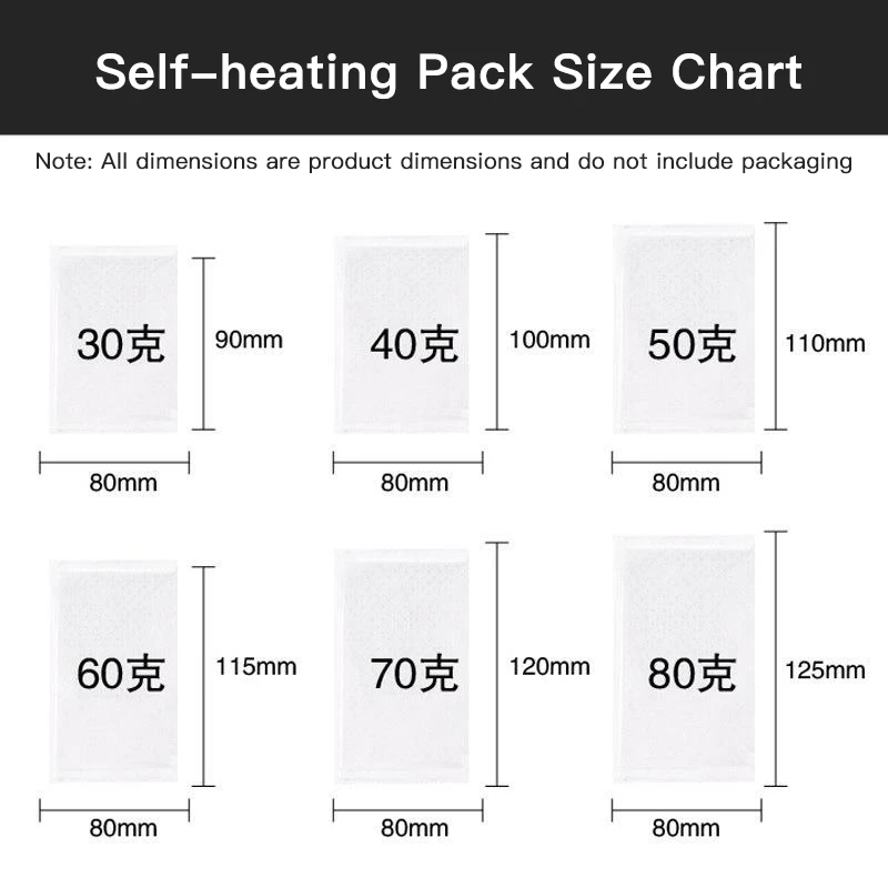 Wholesale Food Insulation Self-heating Packs high quality